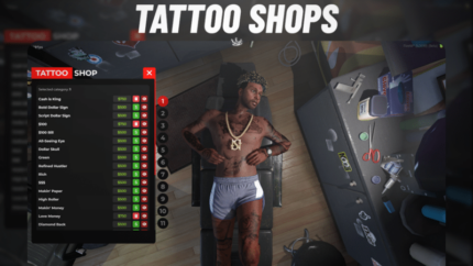Tattoo Shop System [V5] [ESX/QB]